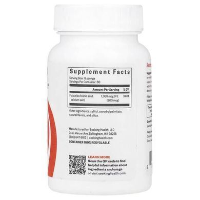 Seeking Health Folinic Acid 800 mcg 60 таблеток Фолієва кислота (B-9)