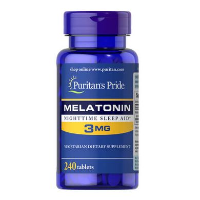 Puritan's Pride Melatonin 3 mg 240 таб. Мелатонин