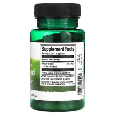 Swanson Grape Seed Full Spectrum 380 mg 100 капсул Виноградні кісточки