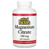 1 095 грн Магний Natural Factors Magnesium Citrate 150 mg 360 капс.