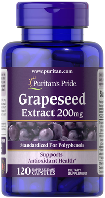Puritan's Pride Grapeseed Extract 200 mg 120 капс Виноградна кісточка