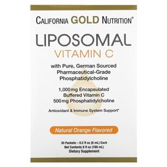 Калифорния Gold Nutrition Liposomal Vitamin C 1,000 mg 30 пакетиков (6 ml) Витамин С