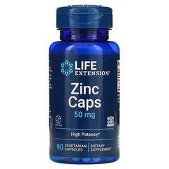 Life Extension Zinc Caps 50 mg 90 капсул Цинк