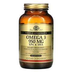 Solgar Triple Strength Omega-3 950 мг EPA & DHA 100 капсул Омега-3