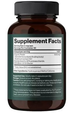 Mind Shi Reishi Mushroom 1000 mg 60 VegCaps Рейши