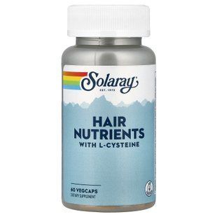Solaray Hair Nutrients with L-Cysteine 60 рослинних капсул Вітаміни для жінок