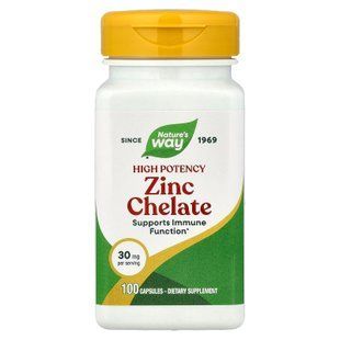 Nature's Way Zinc Chelate 30 mg 100 capsules Цинк