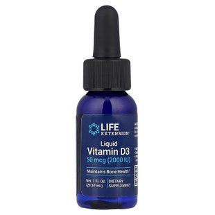 Life Extension Liquid Vitamin D3, 50 mcg (2,000 IU) 29.57 ml Вітамін D
