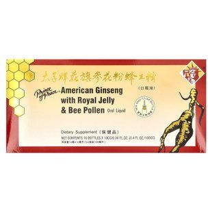 Prince of Peace American Ginseng with Royal Jelly & Bee Pollen 10 флаконів по 10 мл Женьшень