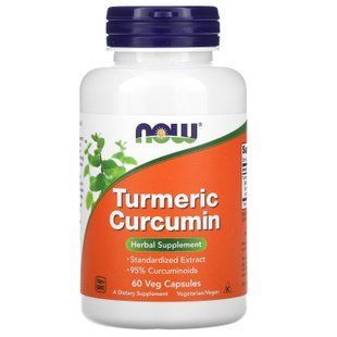 NOW Turmeric Curcumin 60 капсул Куркума та Куркумін