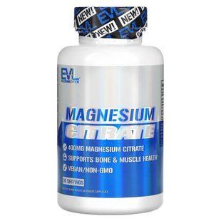 EVLution Magnesium Citrate 60 Veggie Capsules Магний