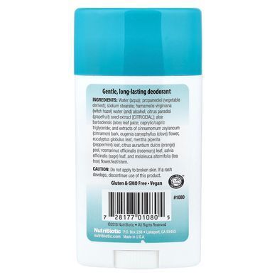 NutriBiotic Deodorant Tea Tree 75 г Дезодоранти та Антиперспіранти