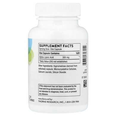 Thorne Alpha-Lipoic Acid 300 mg 60 caps Альфа-липоевая кислота