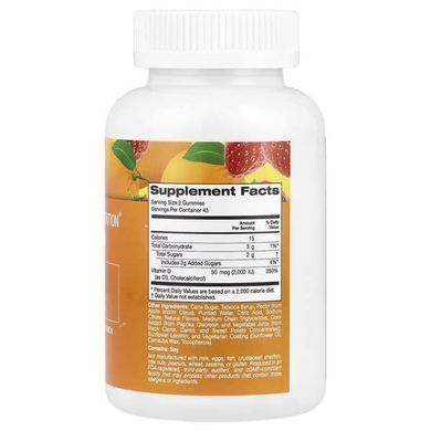 California Gold Nutrition Vitamin D3 Gummies 90 жевательных конфет Витамин D