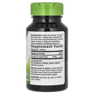 Nature's Way Zinc Chelate 30 mg 100 capsules Цинк
