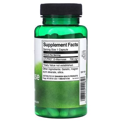 Swanson D-Mannose 700 mg 60 капс. Здоровье мочевыводящих путей