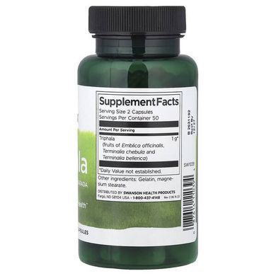 Swanson Triphala with Amla Behada & Harada 500 mg 100 капсул Тріфала