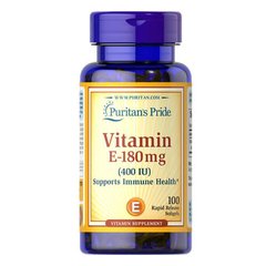 (Подерта етикетка) Puritan's Pride Vitamin E-400 IU 100 капсул Вітамін Е