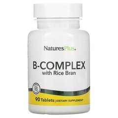 NaturesPlus B-Complex with Rice Bran 90 таблеток Комплекс вітамінів групи В