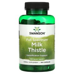 Swanson Milk Thistle 500 mg 100 капсул Розторопша (Силімарин)