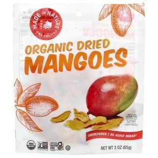 Made in Nature Organic Dried Mangoes 85 грам Солодощі