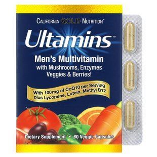 California Gold Nutrition Ultamins Men's Multivitamin 60 капс. Витамины для мужчин