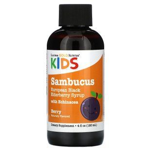 California Gold Nutrition Sambucus for Kids 120 ml Дитячі комплекси для імунітету