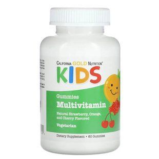 California Gold Nutrition Kid's Multi Vitamin 60 жувальних цукерок Мультивітаміни для дітей