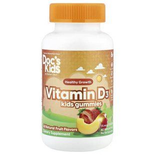 Doctor's Best Vitamin D3 Kids 1,000 IU 60 жувальних таблеток Вітамін D3 та D3+K2 для дітей