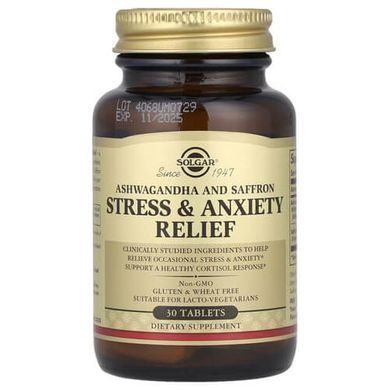 Solgar Stress & Anxiety Relief 30 таблеток Ашваганда