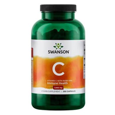 Swanson Vitamin C with Rose Hips 1000 mg 250 табл Вітамін С