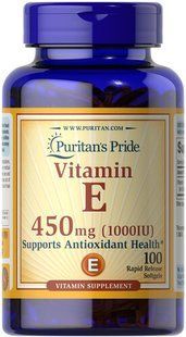 Puritan's Pride Vitamin E 450 mg 100 рідких капсул (Тріснуті капсули) Вітамін Е
