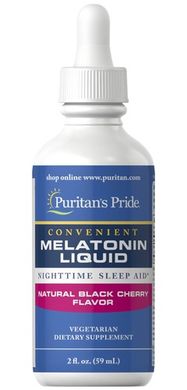 Puritan's Pride Sublingual Melatonin Natural Black Cherry Flavor 1 mg 59 ml Мелатонин