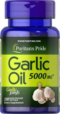 Puritan's Pride Garlic Oil 5000 mg 100 капс. Чеснок
