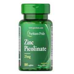 (Подерта етикетка) Puritan's Pride Zinc Picolinate 25 mg 100 табл Цинк