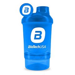 BioTech USA Shaker Wave + Nano 500 мл + 150 мл, Синий, Синий