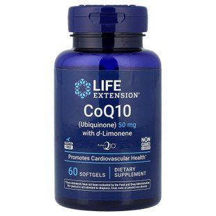 Life Extension Super-Absorbable CoQ10 (Ubiquinone) with d Limonene 50 mg 60 Softgels Коэнзим Q-10
