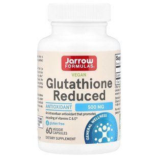 Jarrow Formulas Glutathione Reduced 500 mg 60 растительных капсул Глутатион