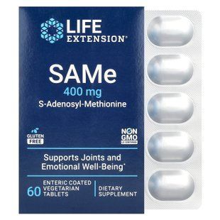 Life Extension SAMe 400 mg 60 таблеток SAM-e
