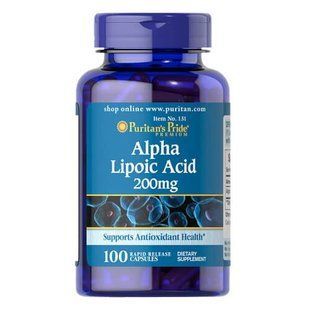 Puritan's Pride Alpha Lipoic Acid 200 mg 100 капс Альфа-ліпоєва кислота
