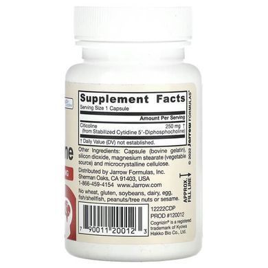 Jarrow Formulas Citicoline 250 mg 60 капсул Холін (В-4)