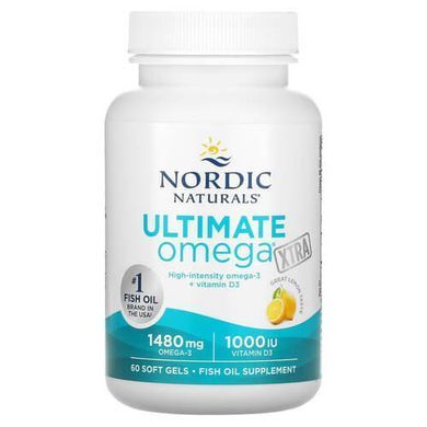 Nordic Naturals Ultimate Omega Xtra Lemon 1,480 mg 60 рідких капсул Омега-3