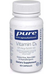 Pure Encapsulations Vitamin D3 5000 IU 60 caps Витамин D