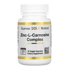 California Gold Nutrition Zinc-L-Carnosine 30 капсул Цинк
