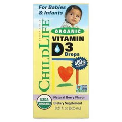 ChildLife Organic Vitamin D3 400 IU 10 мл Витамин D для детей