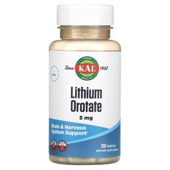 KAL Lithium Orotate 5 mg 120 растительных капсул Другие минералы
