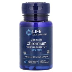 Life Extension Chromium with Crominex 3+ 500 mcg 60 капсул Хром