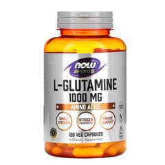 NOW L-Glutamine 1000 mg 120 капсул Глютамін