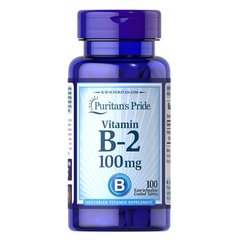 Puritan's Pride Vitamin B-2 (Riboflavin) 100 mg 100 таб