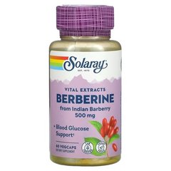 Solaray Berberine 500 mg 60 растительных капсул Берберин